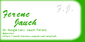 ferenc jauch business card